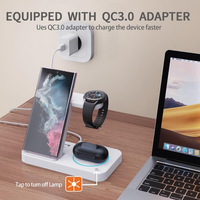 Chargeur Sans Fil 3-en-1 4-en-1 15W Station de Recharge Rapide Pliable Support Dock pour iPhone Apple Watch AirPods