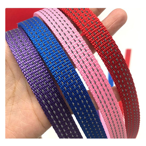 1'' 2cm Strong Thick Black Hi <strong>Vis</strong> Reflective Polyester Nylon PP Ribbon Webbing Strap for Making Pet <strong>Collar</strong> <strong>Dog</strong> Leash Rope