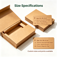 Boîte cadeau rigide en kraft magnétique personnalisée, acceptant les commandes d'échantillons, boîte rigide recyclable pour emballage cadeau cosmétique haut de gamme