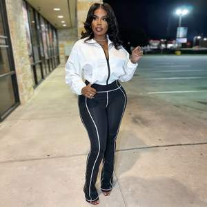 ชุดเซ็ตสองชิ้น เสื้อครอปแจ็คเก็ต กางเกงขายาว ชุดลำลองสองชิ้น ชุดจ็อกเกอร์ผู้หญิง แฟชั่นปี 2026 - Product Image 3