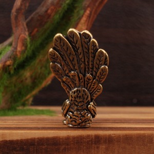 Brass Peacock Tea Pet Feng Shui Desk <b>Ornament</b> Chinese Style Wealth Attracting Decor Office Desktop Accessory - Product Image 2