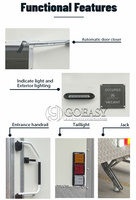 Remorque de toilettes mobiles Goeasy à cadre galvanisé, facile à remorquer pour les chantiers de construction