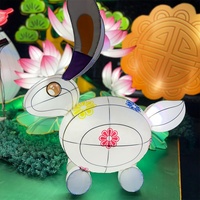 Gold Metall Laternen Mitte Herbst Chinesisch Traditionelle Neujahr Solar Laternen Wasserdichte Outdoor Lotus Flower Festival Laternen