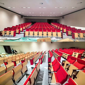 Sièges d'auditorium en tissu de coton et lin en fer forgé de <span class=keywords><strong>haute</strong></span> qualité chaises de rangée de grand théâtre sièges d'auditorium chaises de cinéma - Product Image 5
