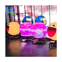 Pantalla LED Esférica Móvil con Soporte de Suelo, Pantalla LED Globo de 0.3m, 0.4m, 0.5m, 1m, 1.2m, 1.5m, 2m, 2.5m, Bola de Video LED Esférica Giratoria