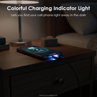 Nouveau câble de données lumineux coloré creux USB-C vers USB-C PD 60W à charge rapide, câble USB-A vers USB-C 66W pour Huawei, iPad, iPhone 17