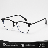 Lunettes à monture TR90 pour hommes et femmes, branches métalliques, anti-lumière bleue, protection UV400, lunettes de lecture optiques, 6 couleurs, OEM