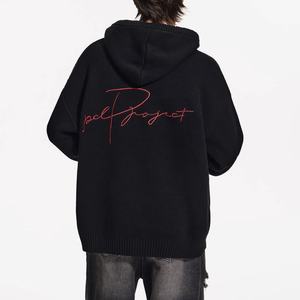 Logo personnalisé ODM & OEM sweat à capuche perlé haute qualité hommes et femmes pull vintage lâche à manches longues tricots pour hommes - Product Image 2