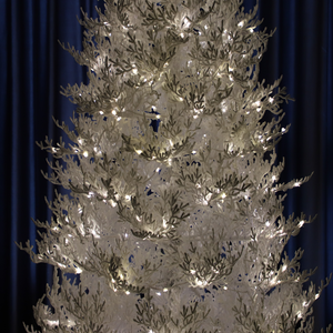 Cây Giáng Sinh Nhân Tạo Với 2023 Đèn Led Thiết Kế Mới Longstar 750 Đầu Phun PE Nguyên Chất Màu Trắng Linh Sam - Product Image 4