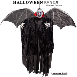 Colgante de Halloween, <span class=keywords><strong>gran</strong></span> murciélago, <span class=keywords><strong>vampiro</strong></span>, demonio, colgante, inducción eléctrica, Accesorio luminoso, decoración de ambiente de terror, colgante - Product Image 2