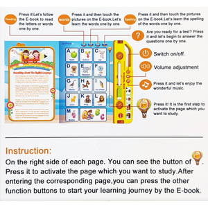 Libro de lectura de punto de educación multifuncional, juguetes, libros electrónicos para niños, <span class=keywords><strong>aprender</strong></span> a <span class=keywords><strong>hablar</strong></span> <span class=keywords><strong>inglés</strong></span> para niños y niñas - Product Image 3