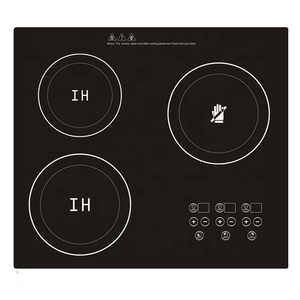 VBGK Cina Fornello Elettrico con Cassa in Acciaio Inossidabile, Piano Cottura a Induzione a Tre Fuochi e Piano Cottura in Ceramica - Product Image 1