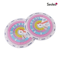 Calculateur de grossesse portable moderne en PVC rond médical personnalisé OEM, roue de date d'accouchement