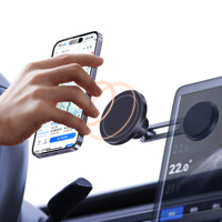 Conception pliable de support de voiture magnétique d'alliage d'aluminium durable pour le téléphone commode tenant tandis que sur-le-vont