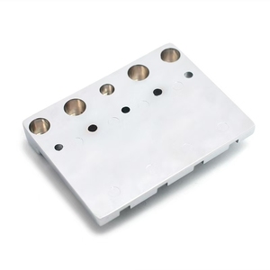 Bass Guitar Bridge 4 <b>String</b> Polished Brass Durable Finish Black Silver Gold Options - Product Image 3