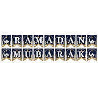 KLS Décorations Festives Bannière Aïd Moubarak Lanterne Lune Château Panneaux Muraux Maison Fournitures de Fête Ramadan Noël Diwali Papier