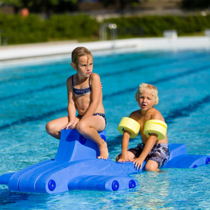 Uninflatable Rocking ngựa phòng chờ hồ chèo thuyền trẻ em trò chơi bên bãi biển Pad nổi Mat nước máy bay bơi nổi hồ bơi đồ chơi - Product Image 6