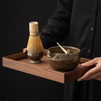 Kit de fouet à matcha en bambou personnalisé en usine avec bol en céramique, ensemble d'outils à thé, fouet à matcha 100 brins, kit Chasen pour thé matcha