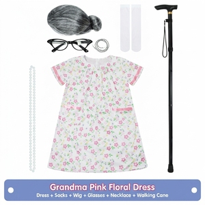 <span class=keywords><strong>Disfraz</strong></span> <span class=keywords><strong>de</strong></span> Abuela para Niñas, Conjunto <span class=keywords><strong>de</strong></span> Peluca y Vestido <span class=keywords><strong>de</strong></span> Anciana para 100 Días <span class=keywords><strong>de</strong></span> Escuela, Divertido <span class=keywords><strong>Disfraz</strong></span> <span class=keywords><strong>de</strong></span> Abuelos para el Día del Libro - Product Image 5