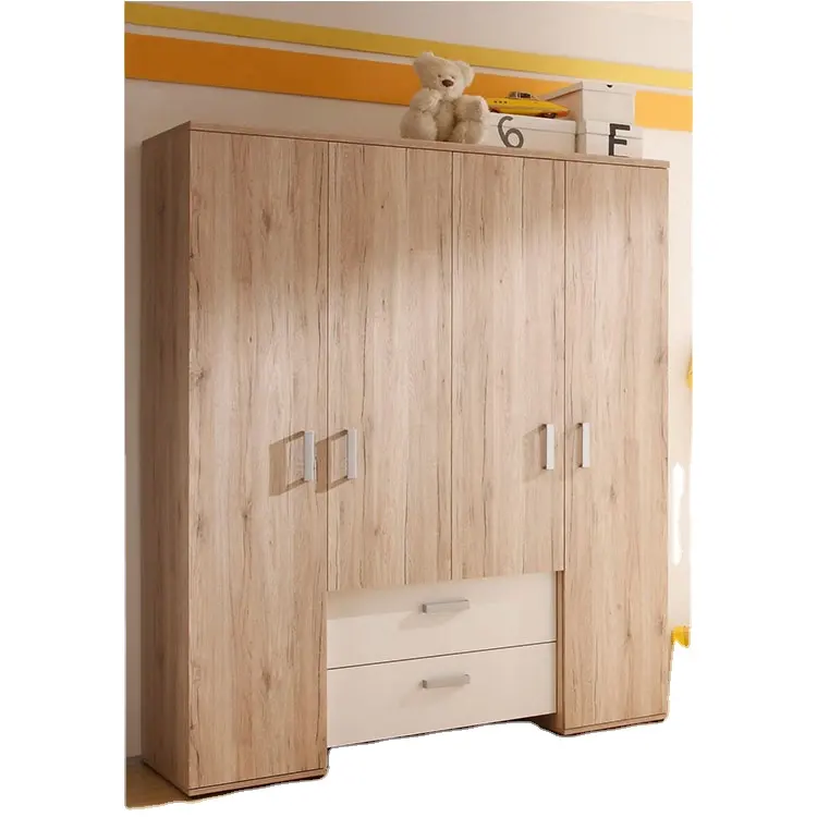 आधुनिक सरल डिजाइन लकड़ी बेडरूम कैबिनेट सस्ते अलमारी कोठरी