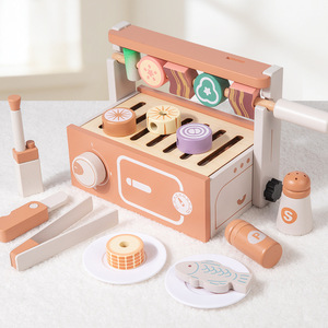 Ensemble de cuisine en bois pour enfants avec accessoires alimentaires, pour les enfants de 4 à 14 ans - Product Image 1