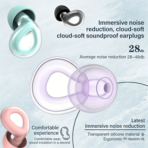 Tapones de silicona impermeables para oídos con filtro acústico, impresión de logotipo en paquete personalizado, tapones reutilizables y cómodos para espectáculos en vivo - Product Image 2