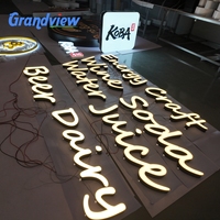 Lettres en acrylique 3D personnalisées, enseigne lumineuse LED pour la marque de votre entreprise, enseigne lumineuse pour l'extérieur, signalétique publicitaire commerciale