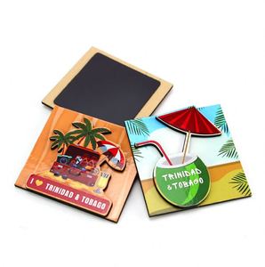 Imán para Refrigerador Personalizado de Europa y África, Adhesivo Magnético 3D de MDF con Resina Epoxi, Recuerdo de Jamaica - Product Image 1