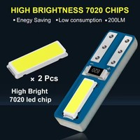A80 LED Wedge BulbT5 7020 2SMD W3W W1.2W Auto Interior salpicadero instrumento lámpara coche salpicadero iluminación