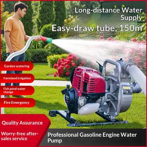 輸入四行程ガソリンエンジンウォーターポンプ モデル001 高揚程大流量自吸式耐乾燥性多色 - Product Image 3