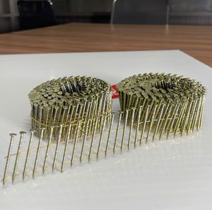 Clous à bobine filetés de qualité supérieure 2,2 x 45 mm, clous à vis galvanisés en bobine, attaches de charpente en fil métallique - Product Image 1