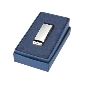 Eleganza minimalista portafoglio uomo RFID caratteristica sottile fermasoldi in pelle PU acciaio inox pelle PU minimal - Product Image 2