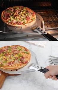 พลั่วตักเปลือกพิซซ่าสเตนเลสแบบใช้แล้วทิ้งมีด้ามจับไม้สำหรับใช้ในบ้านเชิงพาณิชย์การอบสำหรับร้านอาหาร - Product Image 6