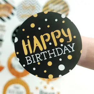 Pvc Lijm Om Van Label Verjaardagsfeestje Sticker Pack Decoratieve Groet Kid Gelukkige Verjaardag Stickers