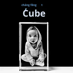 <span class=keywords><strong>Portrait</strong></span> d'animal de compagnie personnalisé <span class=keywords><strong>chat</strong></span> chien impression photo 3D gravure laser sur cristal souvenir de la saint-valentin autre produit d'artisanat en cristal - Product Image 1