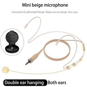 Microphone double à fixation sur <span class=keywords><strong>la</strong></span> tête - Léger, prise femelle 3,5 mm compatible avec le système sans fil Sennheiser - Product Image 1