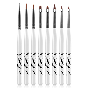 Juego de 8 Pinceles de Gel UV <span class=keywords><strong>para</strong></span> <span class=keywords><strong>Uñas</strong></span> con Pelo Kolinsky, Pincel Plano Acrílico <span class=keywords><strong>para</strong></span> Pintar y Decorar <span class=keywords><strong>Uñas</strong></span> - Product Image 1