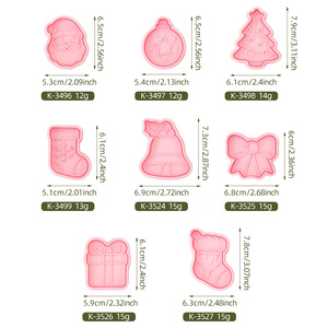 Série <span class=keywords><strong>de</strong></span> noël 3D dessin animé imprimé bricolage cloche <span class=keywords><strong>boule</strong></span> lumineuse Biscuit moule bricolage arbre <span class=keywords><strong>de</strong></span> noël <span class=keywords><strong>emporte</strong></span>-pièces - Product Image 6