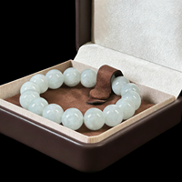 Bracelet en jadéite birmane naturelle de qualité A, perles rondes de 12 mm, bracelet en jadéite verte, cadeau pour femme (avec NGTC)