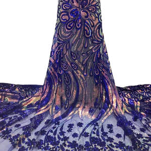 فستان سهرة جديد أمريكي وأوروبي أنيق فستان حفلة موسيقية فتاة قماش دانتيل شبكي مزين بالترتر - Product Image 1