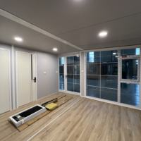 Nuevo Diseño de Pared Cortina de Media Ventana de Vidrio de 20 pies y 40 pies, Casa Prefabricada Expandible en Contenedor, Diseño Modular Moderno