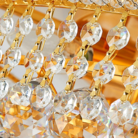 Lustres suspendus en cristal de luxe de style moderne en or pour escalier d'hôtel, grand modèle, pour la décoration intérieure