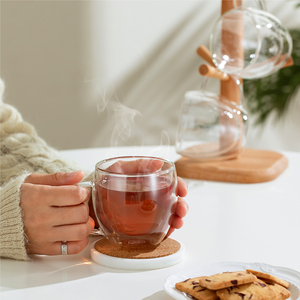 Cnglass Chất Lượng Cao Nhà Máy Trực Tiếp 250Ml Handmade Rõ Ràng Đôi Tường Thủy Tinh Borosilicate Cà Phê Espresso Cup Với Xử Lý - Product Image 4