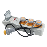 Boîtier de prise industriel portable IP67 monophasé 10A/40A avec disjoncteur différentiel (RCD) 4 prises MCB en matériau PC 3x220V pour alimentation de chantier temporaire