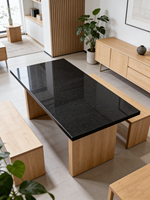 Granite Noir Absolu d'Inde, prix d'usine, granit naturel, grandes dalles, blocs bruts pour murs, comptoirs, revêtements de sol, intérieur et extérieur