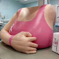 Modèle gonflable de sein rose pour événement de sensibilisation au cancer du sein, modèle de seins gonflables pour exposition médicale