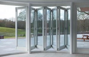Fenêtres et portes pliantes en verre trempé NFRC avec cadre en aluminium, double vitrage, stores ajustables intégrés, garantie de 5 ans - Product Image 5