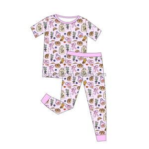 ملابس نوم للأطفال حديثة الولادة بطبعة حيوانات صغيرة مع بيجامات مجمعة بألوان سادة + بامبو + من الياف لدنة - Product Image 4