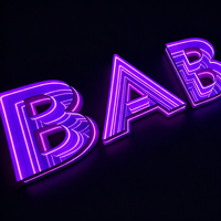 Lettres en relief 3D personnalisées avec miroir infini, éclairées par LED RGBIC, pour la décoration murale de boîtes de nuit, bars, événements, éclairage de scène