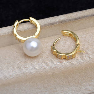 Crochet d'oreille en argent S925, plaque lisse et simple, grand crochet A6113 - Accessoire de bijouterie DIY pour boucles d'oreilles de 10 à 12 mm - Product Image 2